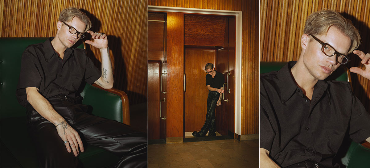 Soeren Le Schmidt fashion designer with Monkeyglasses eyewear